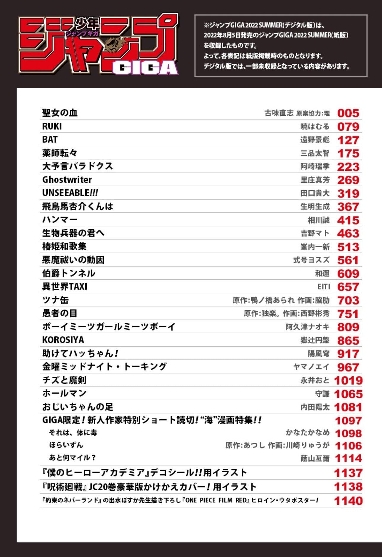 Jump GIGA SUMMER 2022 - ONE PIECE