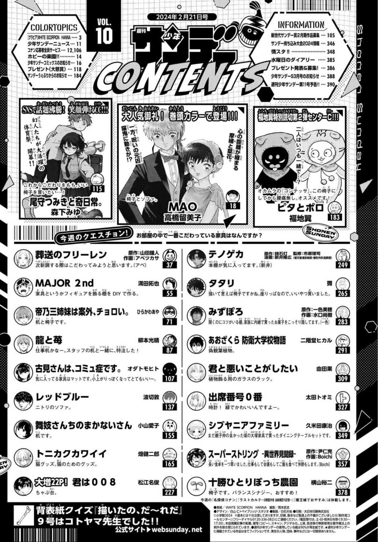 Weekly Shonen Sunday 10 (2024) - HANNA