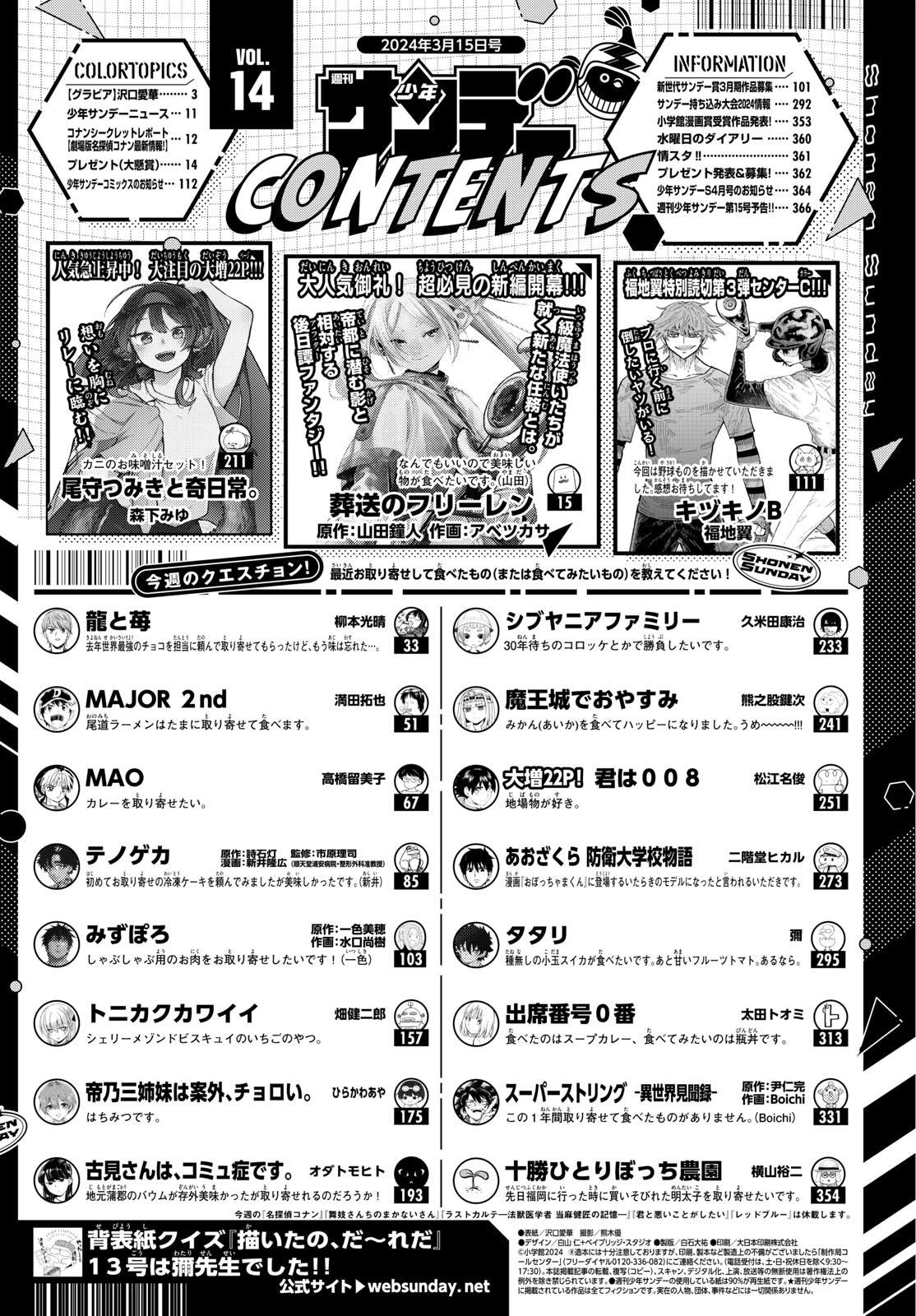 Weekly Shonen Sunday 14 (2024) - AIKA SAWAGUCHI