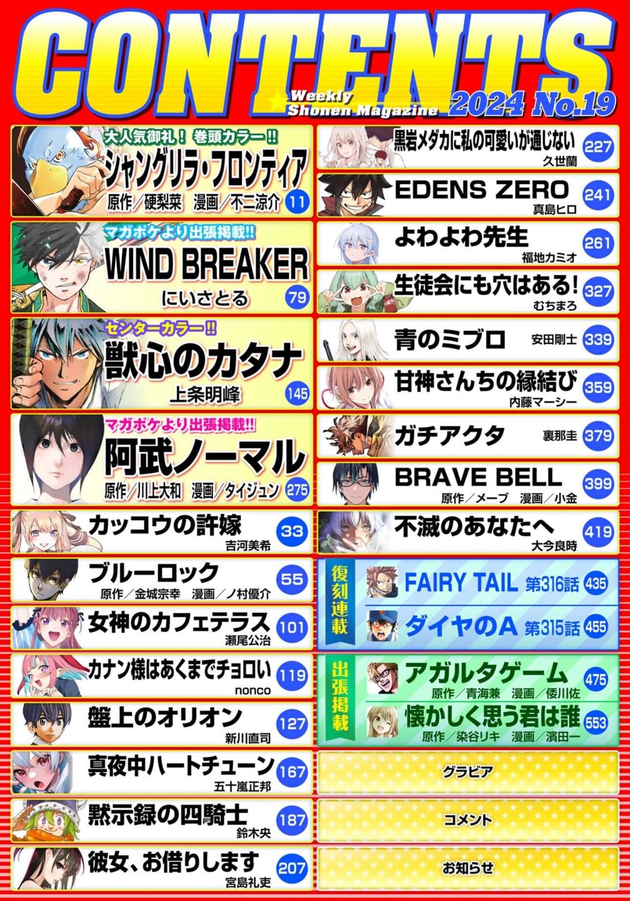 Weekly Shonen Magazine 19 (2024) - SHANGRI-LA FRONTIER