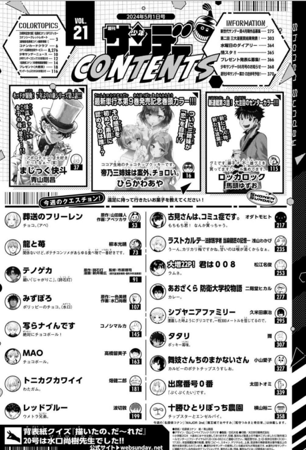 Weekly Shonen Sunday 21 (2024) - DETECTIVE CONAN × MAGIC KAITO