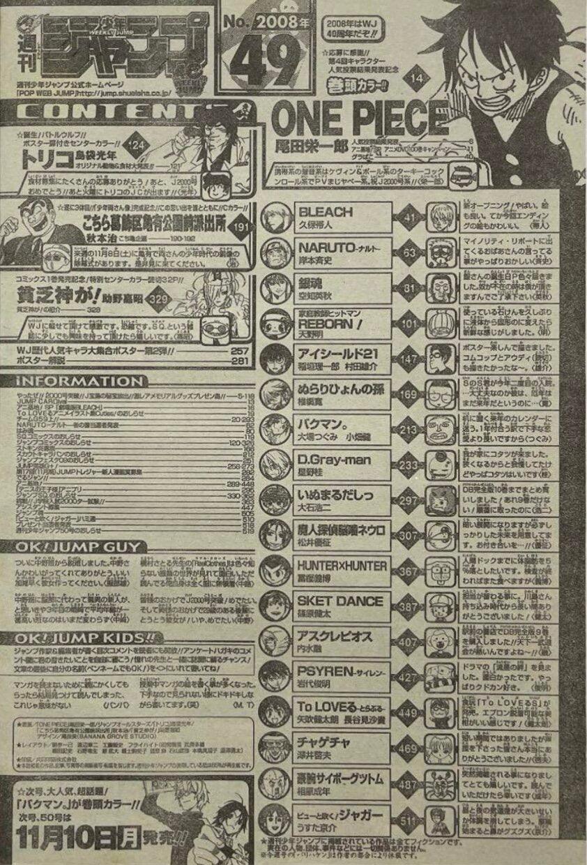 Weekly Shonen Jump 49 (2008) - ONE PIECE
