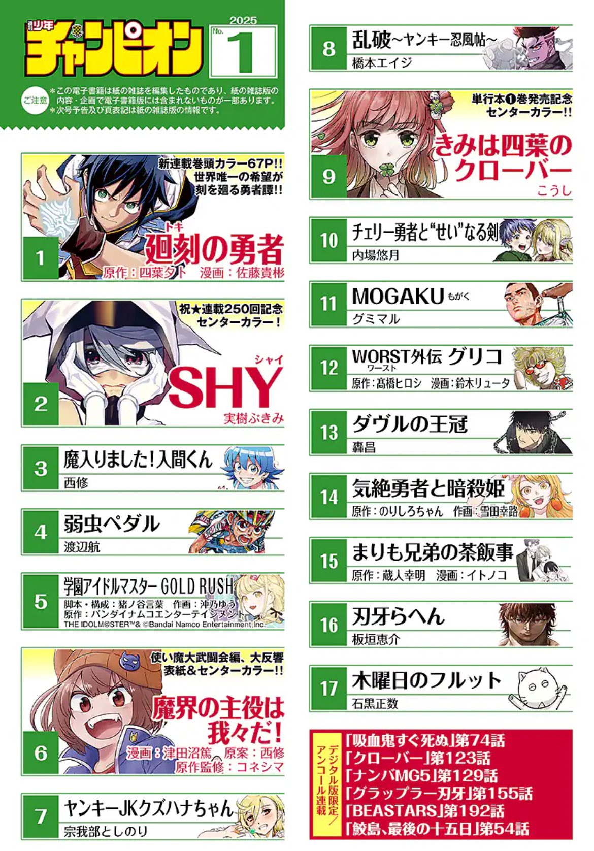 Weekly Shonen Champion 1 (2025) - WE ARE THE MAIN CHARACTERS OF THE DEMON WORLD!