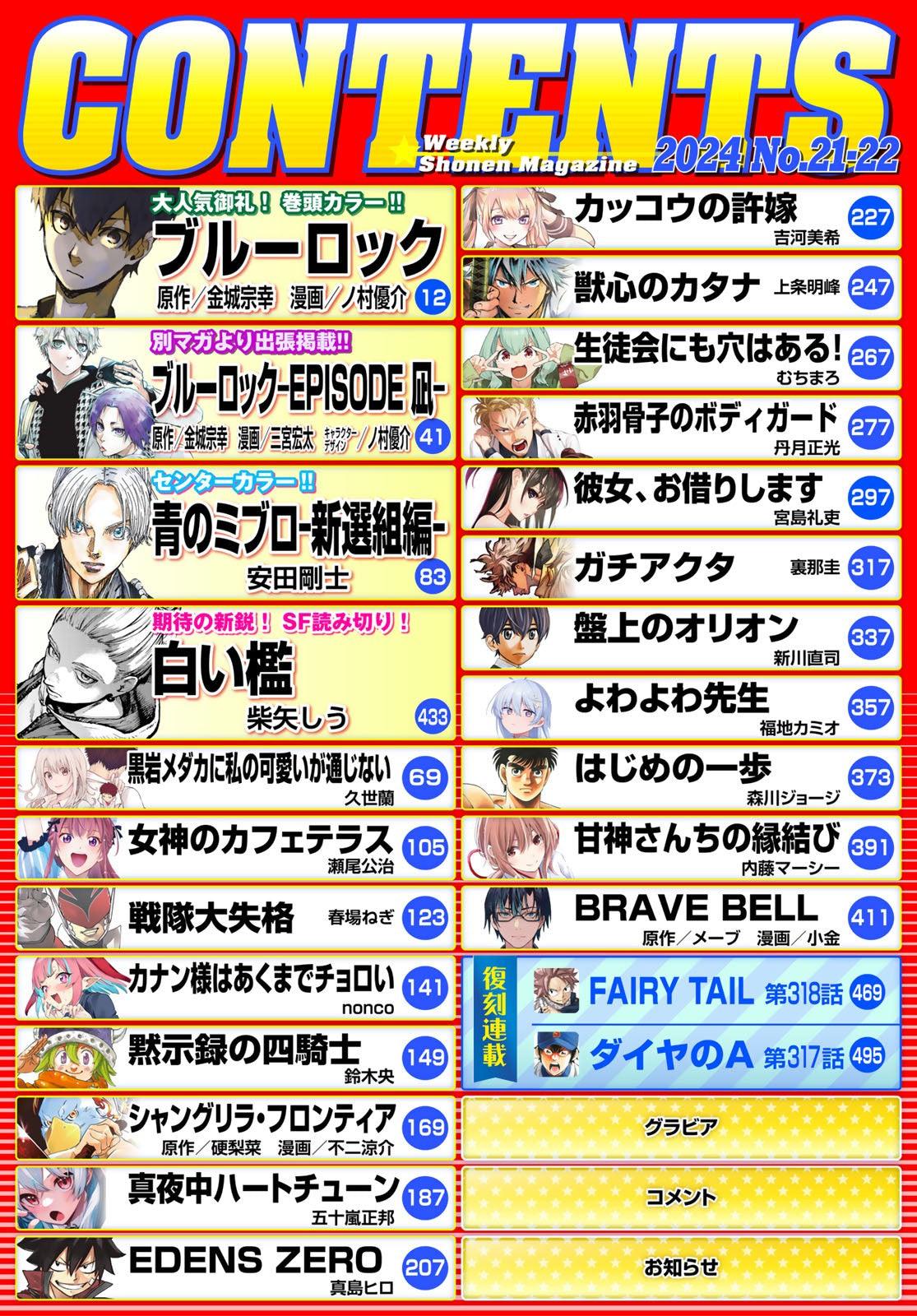 Weekly Shonen Magazine 21-22 (2024) - BLUE LOCK