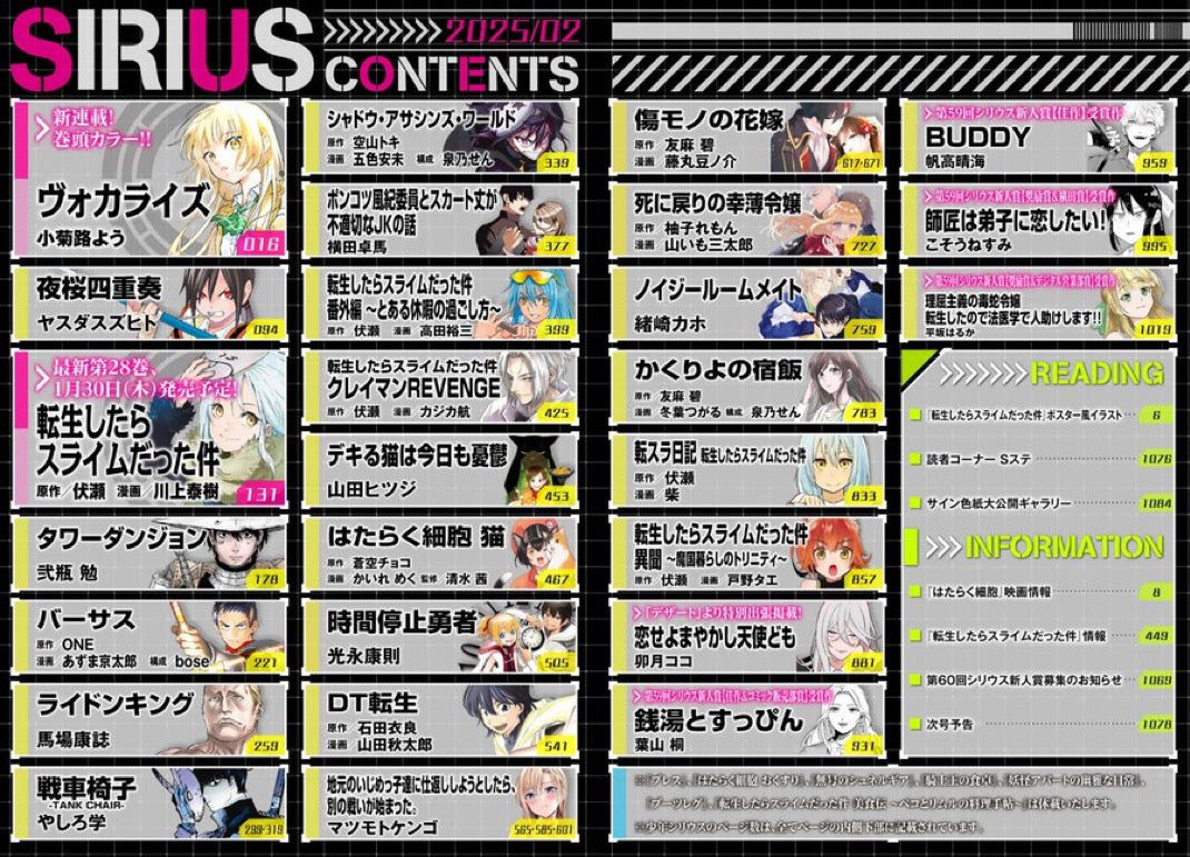 Monthly Shonen Sirius 2 (2025) - THAT TIME I GOT REINCARNATED AS A SLIME