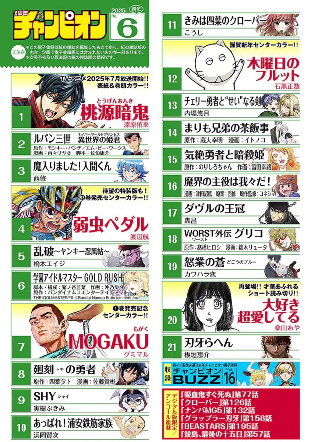Weekly Shonen Champion 6 (2025) - TOUGEN ANKI
