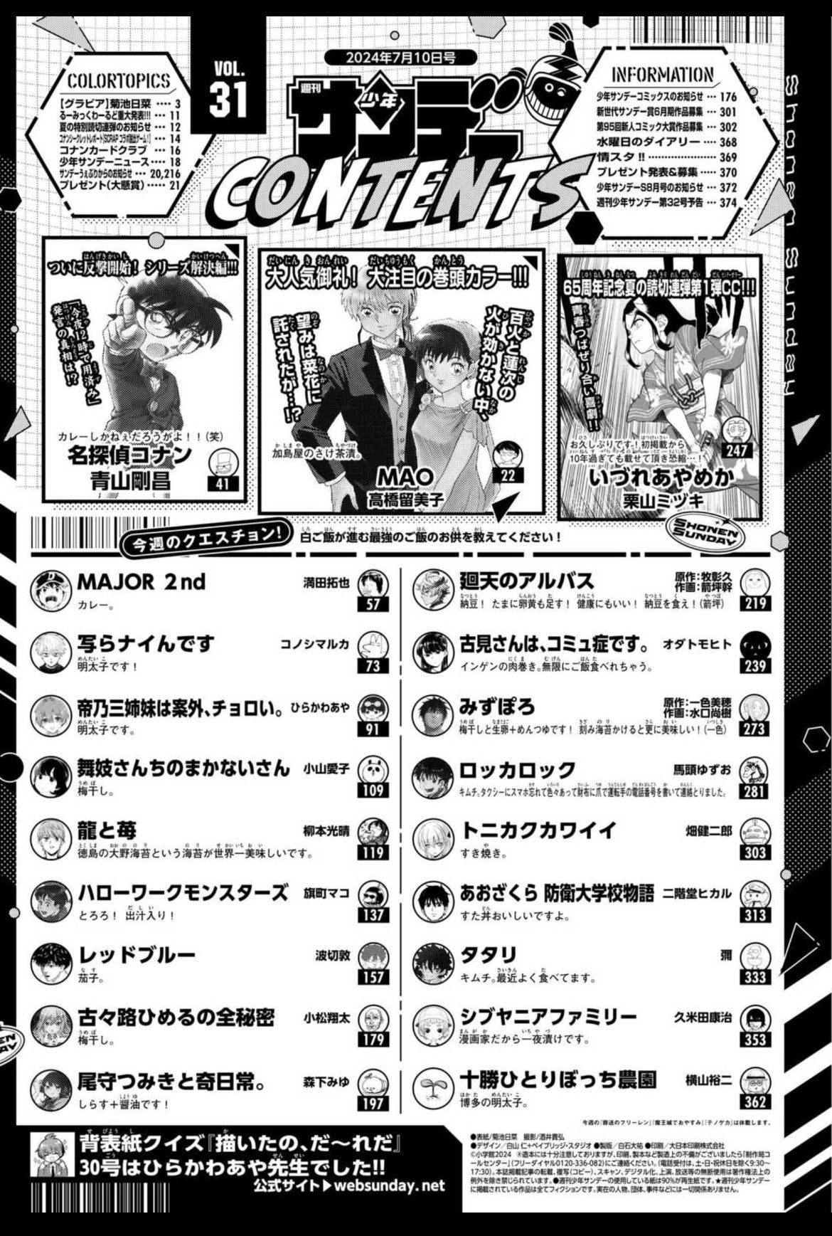 Weekly Shonen Sunday 31 (2024) - KIKUCHI HINA