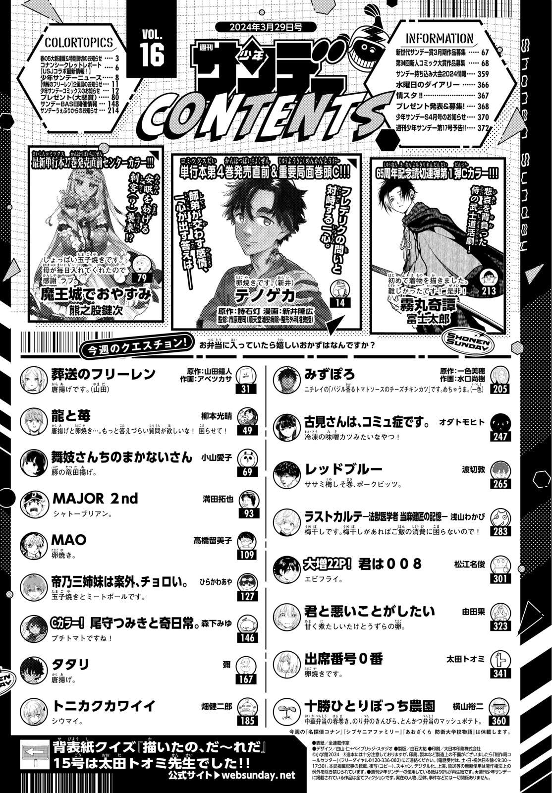 Weekly Shonen Sunday 16 (2024) - ALL SUNDAY'S STARS