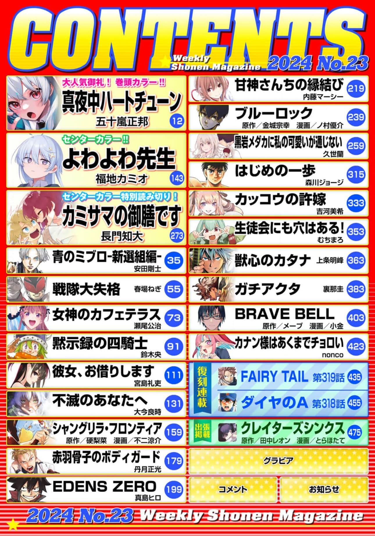 Weekly Shonen Magazine 23 (2024) - MAYONAKA HEART TUNE