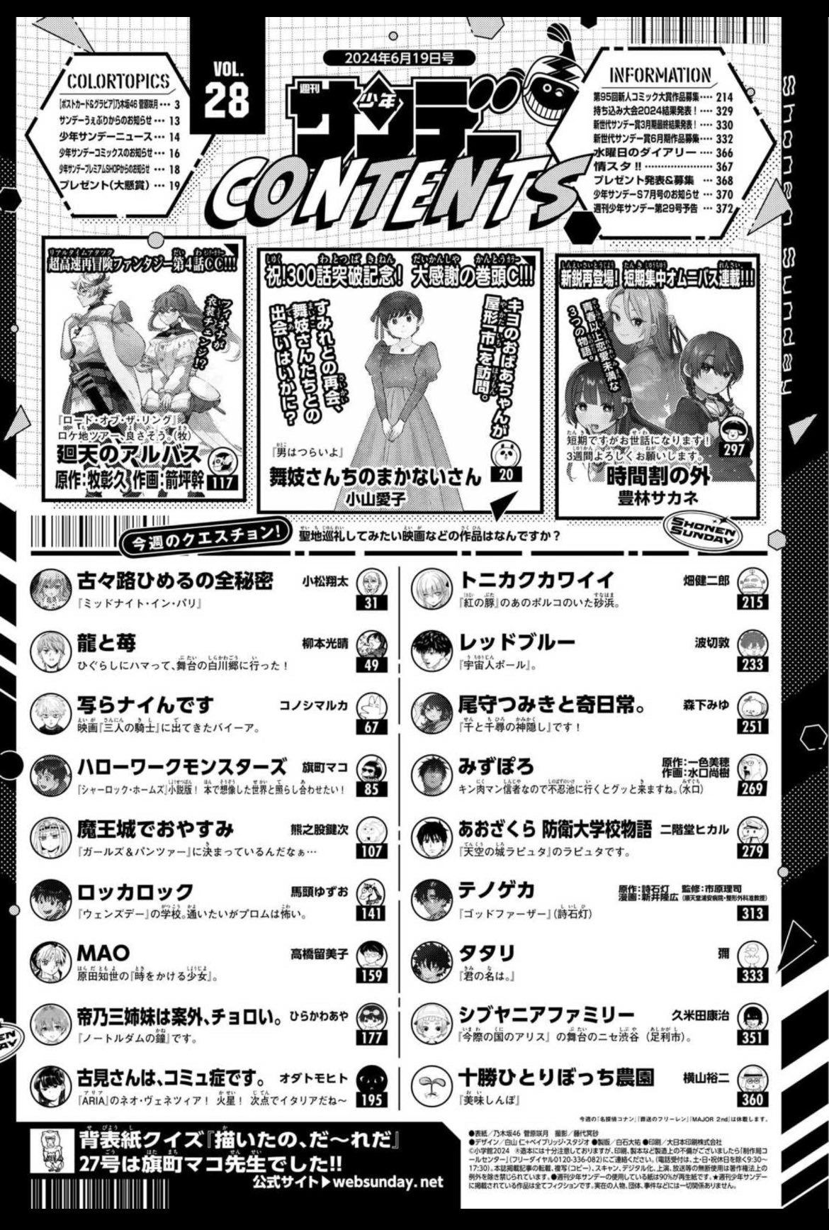 Weekly Shonen Sunday 28 (2024) - SATSUKI SUGAWARA