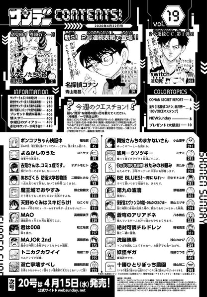 Weekly Shonen Sunday #19 2020